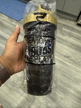 WWE Sasha Banks Mercedes Mone Black and Gold Shaker Bottle